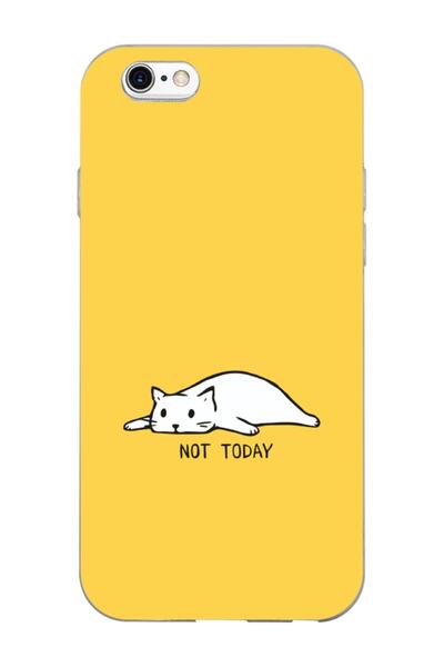 frondcase iPhone 6s Not Today Kedi Sarı Telefon Kılıfı