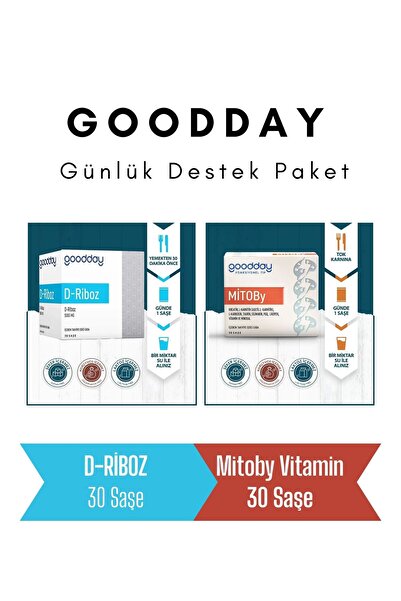 goodday Günlük Destek Paket | D-Riboz 30 Saşe & Mitoby 30 Saşe Form
