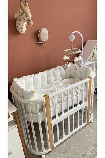 Jaju Baby Customized Color Knitted Fabric 120X200 cm Crib Edge Protection