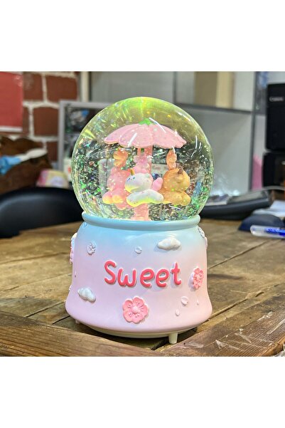 nesever store Mega Boy Sweet Animals Küresi Otomatik Kar Püskürtmeli Işıklı M...