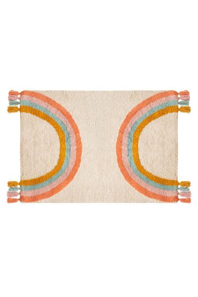 Atmosphera Rainbow Pattern Decorative Rectangular Children's Rug 100 x 150cm