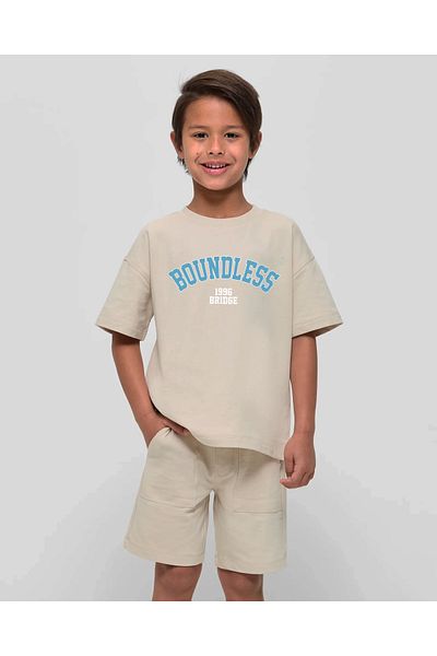 uyguntarz Boundless bedrucktes Baumwoll-T-Shirt für Kinder