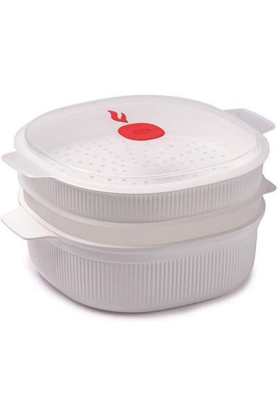 Snips BPA-Free Dishwasher Safe Dish Steamer for Microwave 4 Liter