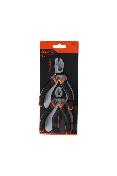 Tactix 2-Piece Cast Iron Mini Plier Set with Ergonomic Handle