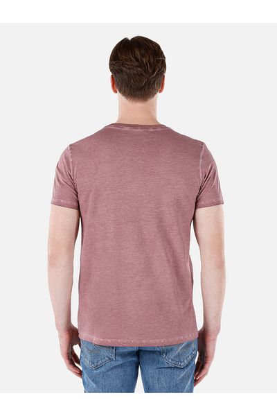 Colin's Regular Fit Round Neck Plain Men's Pink Short Sleeve T-Shirt