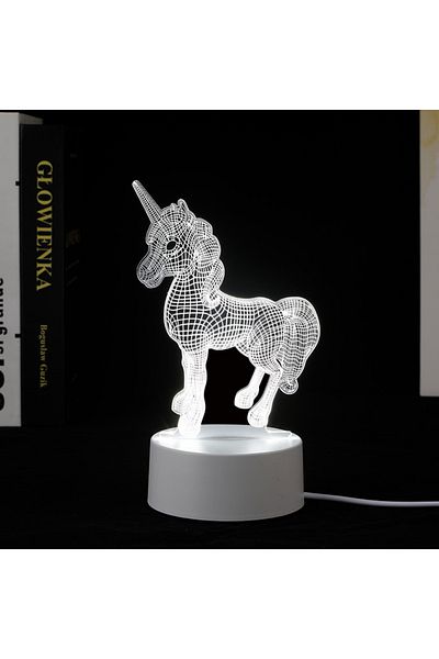 sharpdo Unicorn 3D USB Night Light 4W 5V Led Home Mounted Table Lamp