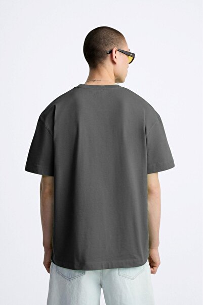 The Champ Clothing Ανδρικό μπλουζάκι Crew Neck Eighty Five Written Oversize Smoked