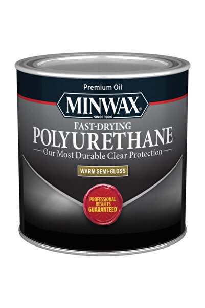 Minwax زيت ممتاز سريع الجفاف دافئ شبه لامع من مادة البولي يوريثين لتشطيب الخش...