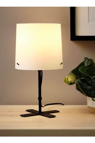 co arma Black White Side Table Lamp for Bedroom 31cm