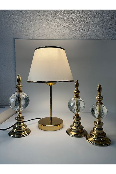 EvLight 4-Piece Candlestick and Lampshade Set