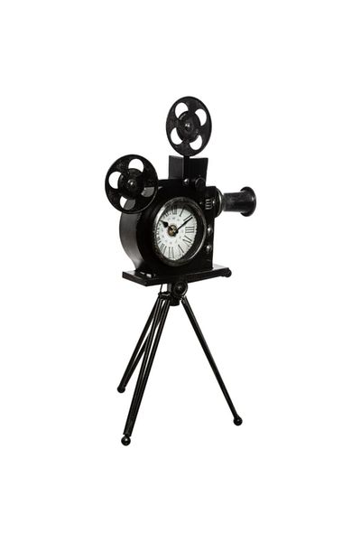 Atmosphera Clyde Reel Winding Mechanism Camera Tripod Style Analog Table Clock 11cm