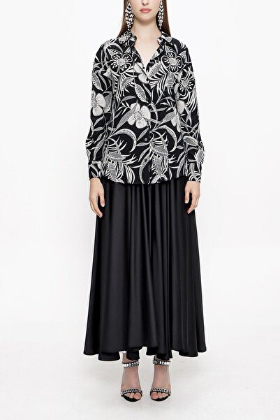 SOCIETA Siyah Bol Kesim Gömlek 10814