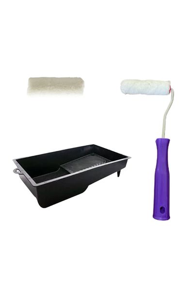 Nalburun Velvet Roller Brush Set 10 cm Hobby Transformation Paint Set Paint Application Set