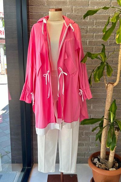 MAQ DESIGN 47001 MAQ PATTERN BATHA TRENCH - Colorful Colorful Trench Coat