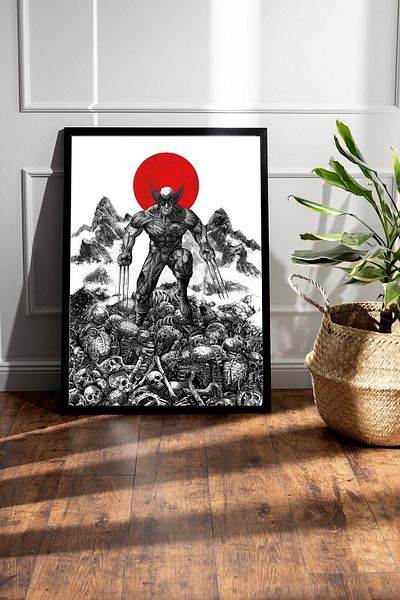 Saturn Pictură înrămată X-Men Wolverine - Pictură poster film Marvel