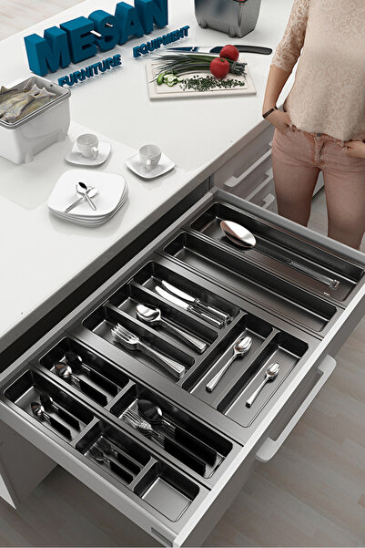 tify Mutfak Çekmece Içi Düzenleyici, Kaşıklık 74Cm X 48Cm Yanlar Ve Boydan 4C...