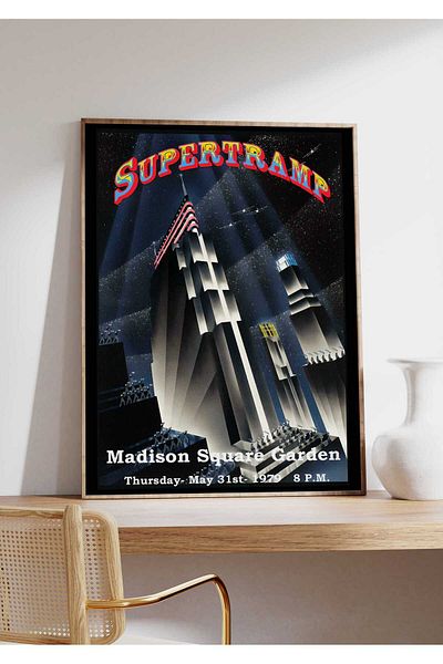 House Gorgeous Poster retro fără rame cu design de concert Supertramp