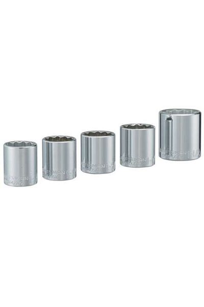CraftSman 5-Piece Vanadium Steel 12-Point SAE Socket Set 1 and 2inch