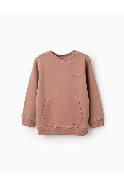 Ziddy Cotton Sweatshirt for Boys 'Inspiration', Brown