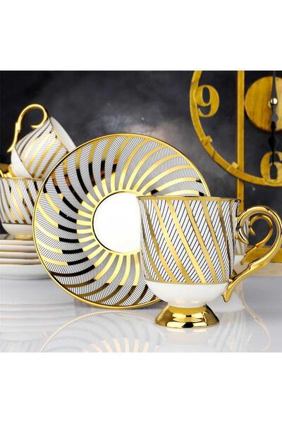 Kosova Türk Kahve Fincanı Liliana 6 Kişilik 12 Parça