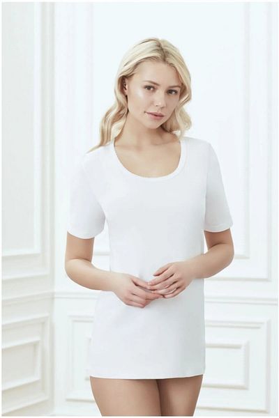 Şahinler 6-Piece Half Sleeve Lace 100% Cotton Crew Neck Mother Undershirt