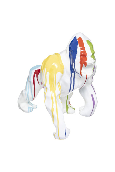 Atmosphera تمثال غوريلا مزخرف مقاوم للماء مصنوع من مادة البولي ريزين