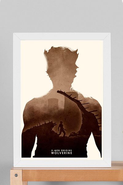 Saturn Ζωγραφική με κορνίζα X-Men Wolverine - Ζωγραφική αφίσας ταινίας Marvel