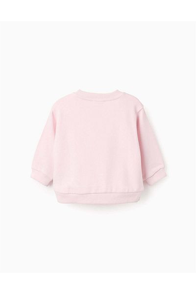 Ziddy Cotton Sweatshirt for Baby Girls 'Heart', Pink