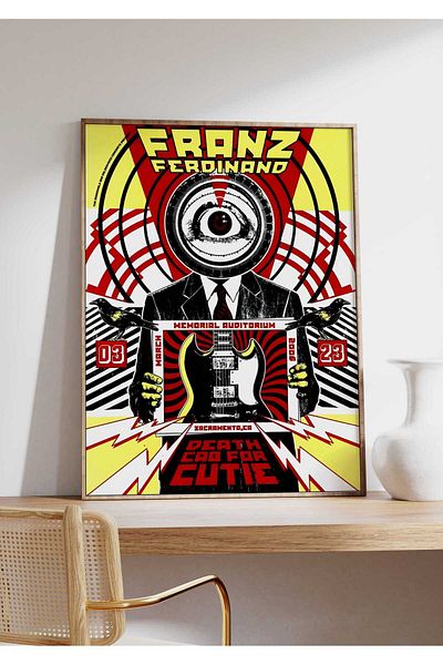 House Gorgeous Poster retro fără rame cu design de concert Franz Ferdinand