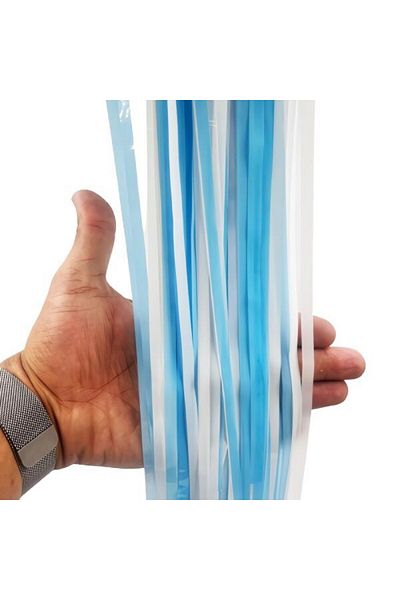kidspartim Blue and White Transitional Table Tassel 240X 75 cm