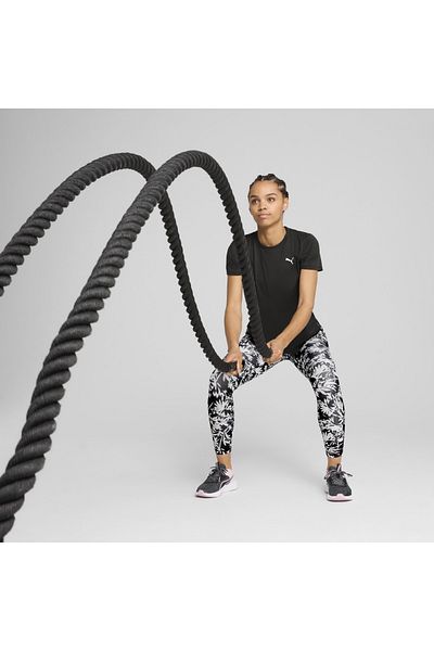 Puma Дамска черна тениска с кръгло деколте Tad Essentials Crew