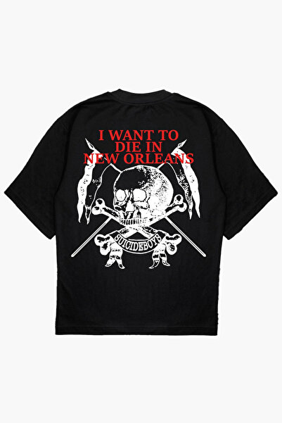 modaberry Μπλουζάκι Suicideboys Orleans Skull - Μαύρο μπλουζάκι με κοντό μανί...