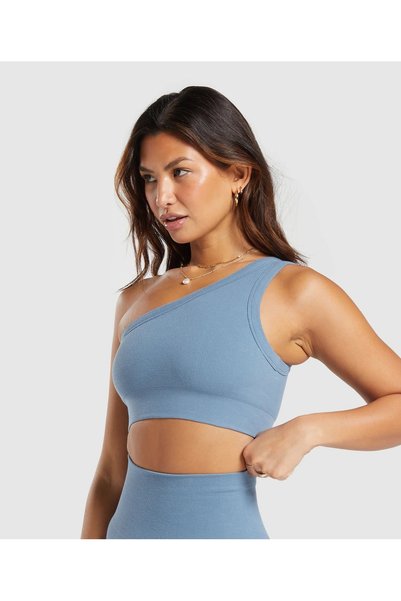 baim X Cotton Seamless Cotton Sporty One Shoulder Bustier