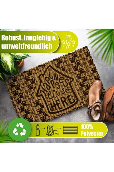Decovetro Decovetro® Fußmattenteppich außen | 60x40 cm | Türmatte außen aus 100% Polyester