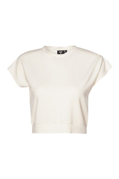 hummel Tricou alb cu gât rotund pentru femei Allessia Crop