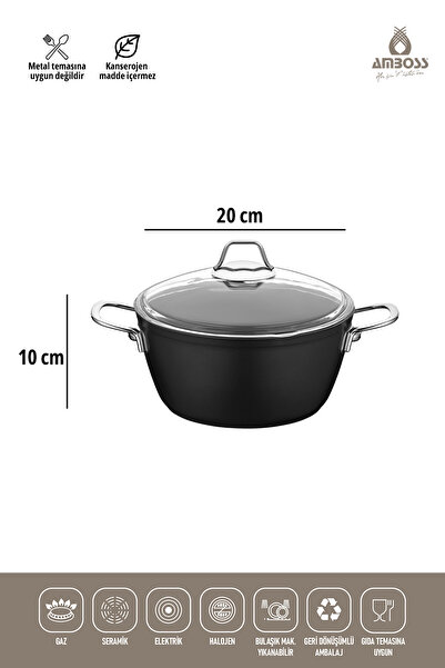 Amboss Set de oale turnate de dimensiuni mari Big Mega, 6 piese, cu capac de sticlă