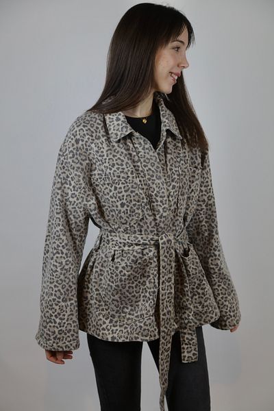 Flow Belted Leopard Jacket