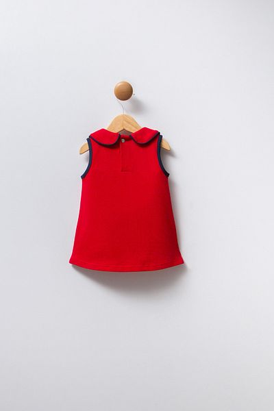 U.S. Polo Assn. Baby Girl, Licensed, Uspa, Baby Collar, Strap Dress