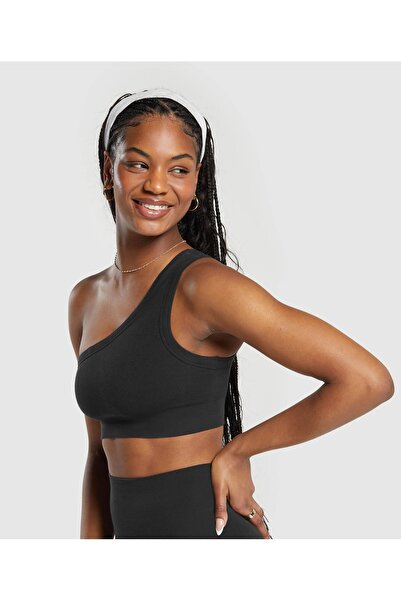 baim Безшевно бюстие с едно рамо от памук и памук за спортно свободно време