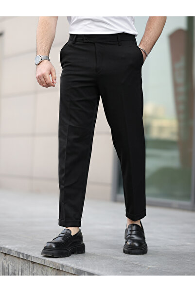 BASEL.CO ERKEK PREMİUM DUBLE PAÇA BEL DESTEKLİ KUMAŞ PANTOLON