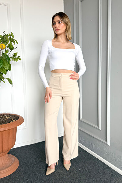 ModaPlaza Ženske pantalone sa visokim strukom Zvonaste nogavice 2225