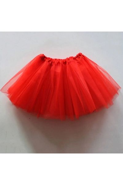 HSNLİFE Girl's Fluffy Red Tutu Skirt April 23 October 29 May 1 Show Special Day Birthday Skirt