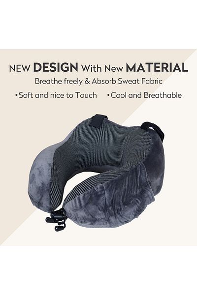 Donetella Portable Travel Pillow -Neck Support Memory Foam Comfort with Ergonomic Design