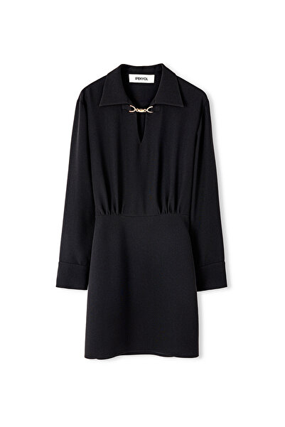 İpekyol Stylish Dress with Metal Accessories