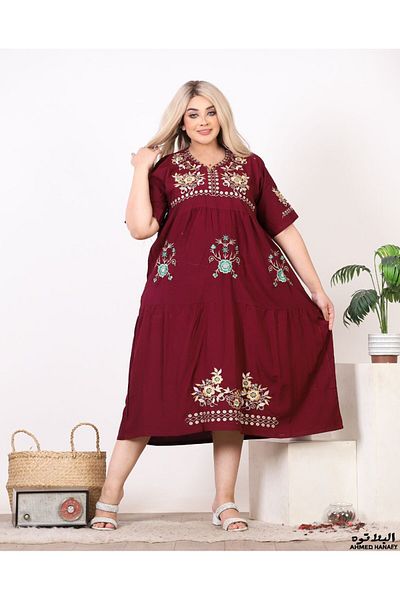 Genrics Mid-length cotton jalabiya, suitable for receptions and home, flowing and comfortable to wear