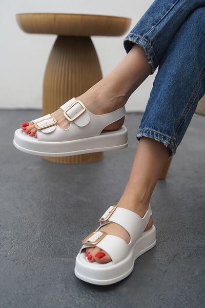lavishoes L0893 Daily Orthopedic Double Buckle Comfortable Sandals with Back Elastic