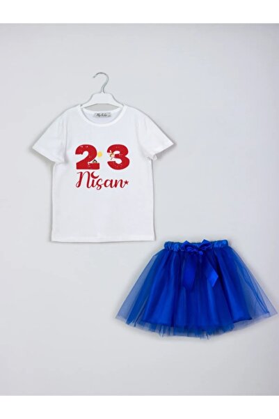 Nacar 23. april Napisana kombinacija majice i suknje Crescent Star Štampano