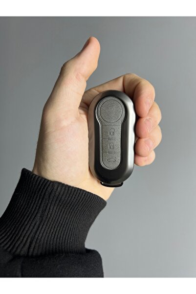 LUXE AKSESUAR Γκρι μεταλλική θήκη 3 κουμπιών Fiat Doblo Ducato με μηχανισμό α...