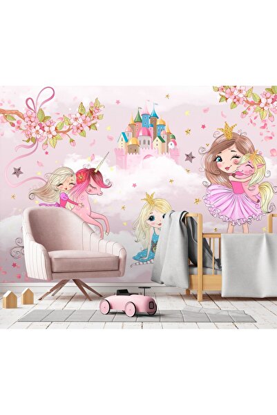 MORDENTE HOME PEMBE RENK ÇOCUK ODASI DUVAR KAĞIDI (İSTENİLEN ÖLÇÜDE ÜRETİLMEK...