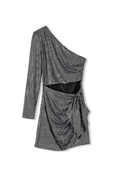 İpekyol Asymmetric sleeve cutout dress